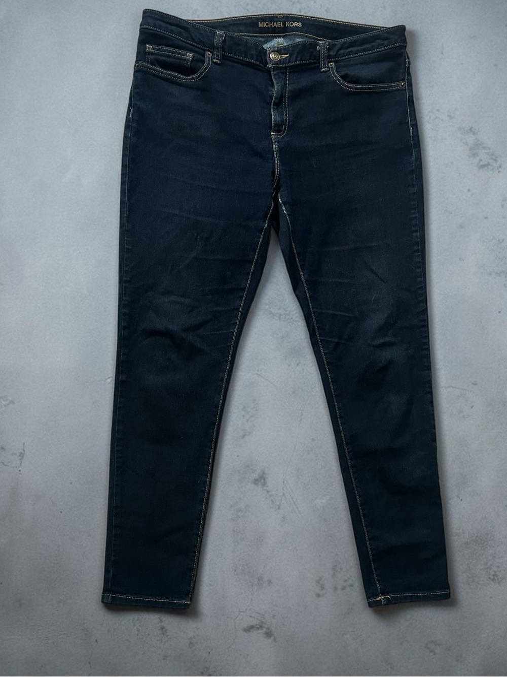 Michael Kors Women’s Skinny Jeans Blue Dark Wash Denim 5-Pocket Size 12